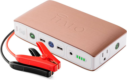 Bolt 58830 Mwh Portable Phone Laptop Charger Car Jump Starter with AC Outlet and Car Charger - Rose Gold