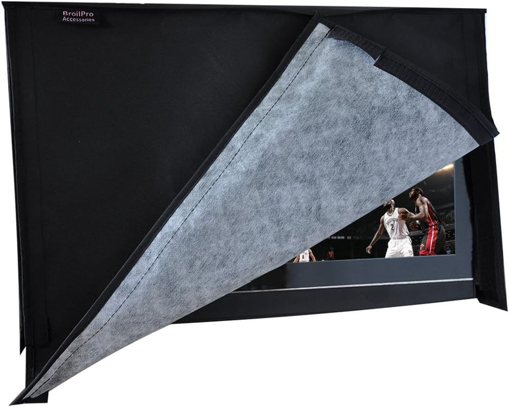 Outdoor 40"-43" TV Set Cover,Scratch Resistant Liner Protect LED Screen Best-Compatible with Standard Mounts and Stands (Black) … …