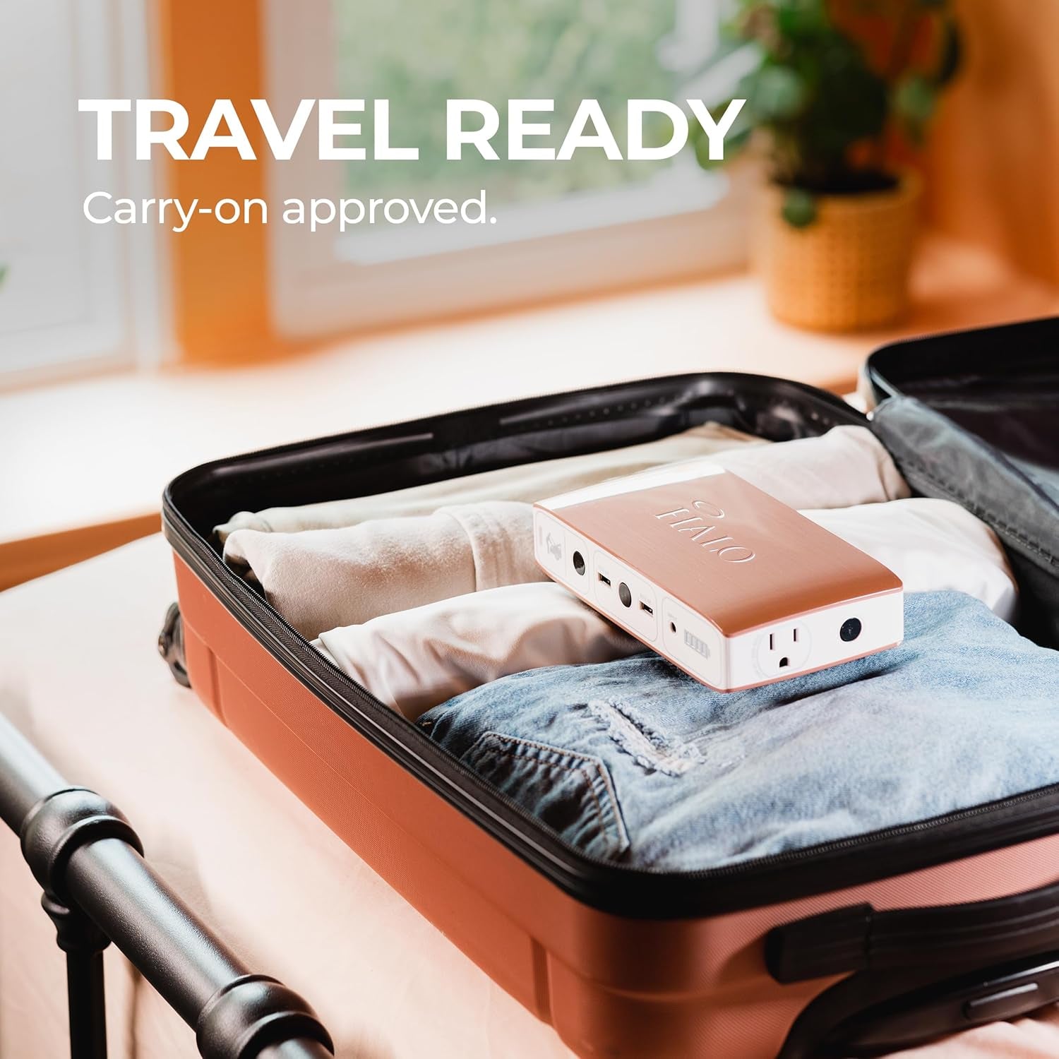 Bolt 58830 Mwh Portable Phone Laptop Charger Car Jump Starter with AC Outlet and Car Charger - Rose Gold