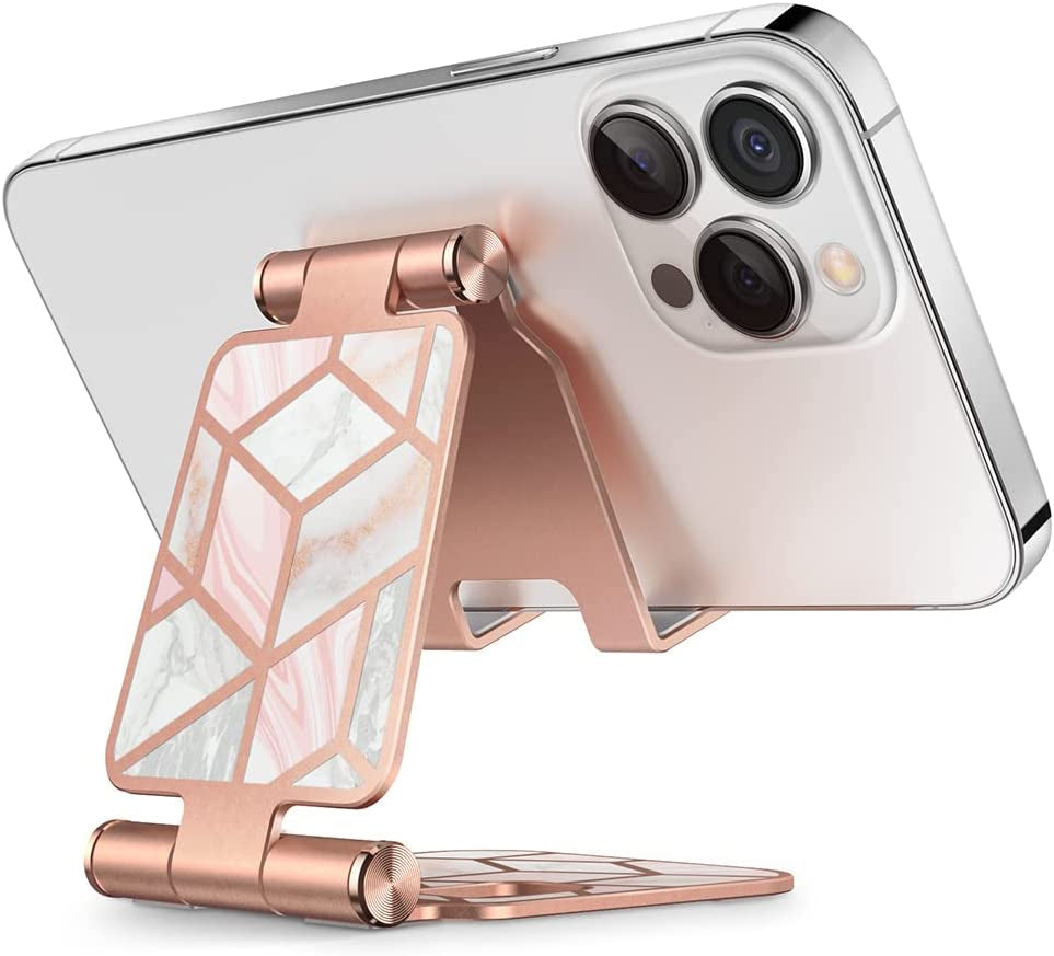Cell Phone Stand, Foldable Adjustable Phone Mount Holder, Compatible with Iphone 14/Iphone 13/Iphone 12/Iphone 11/Galaxy S22/S21/Pixel 6, Android Smartphones, All Smart Phone (Marble)